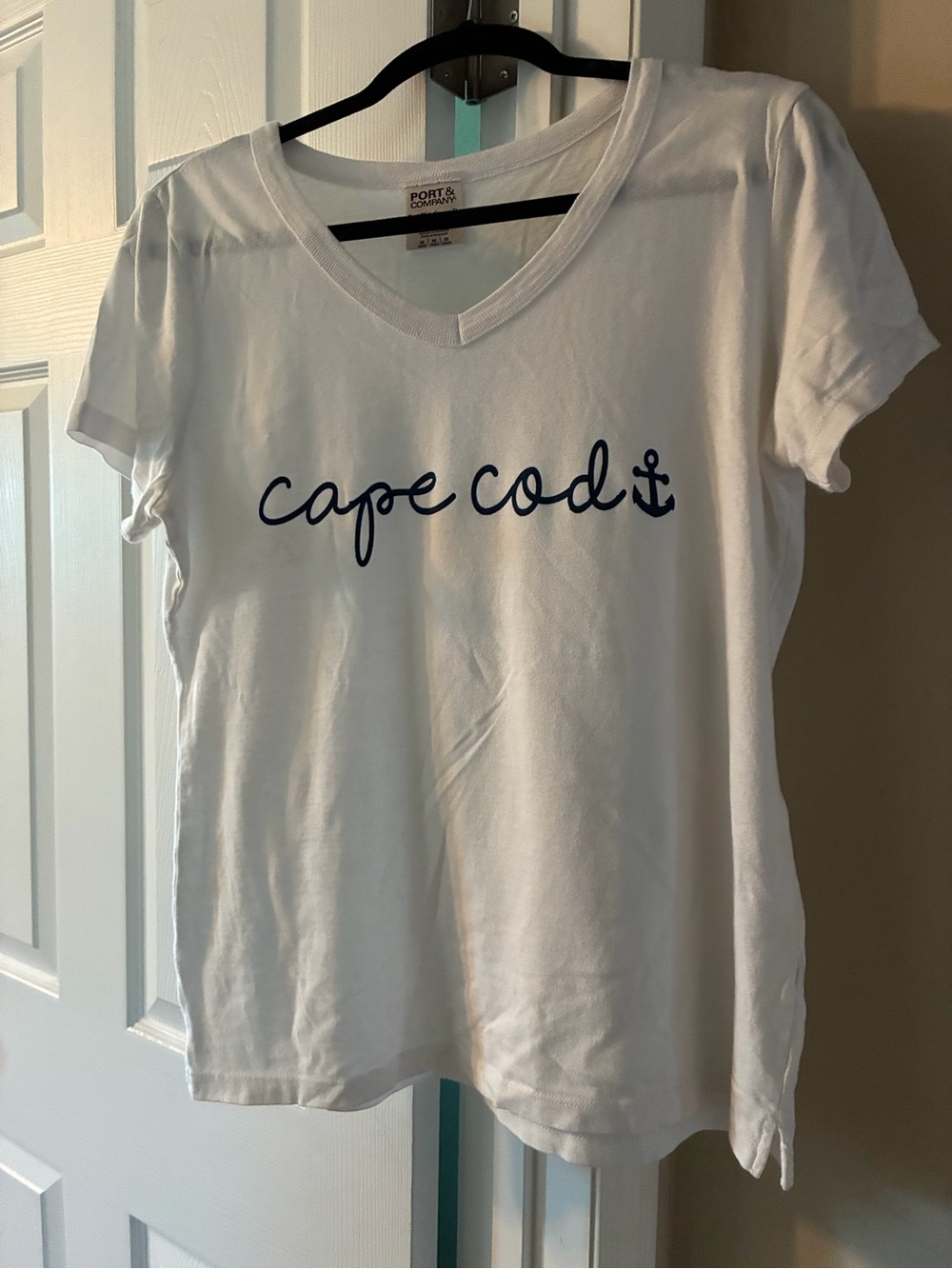 White "Cape Cod" V-Neck Tee